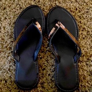Brown, gold women’s sandals